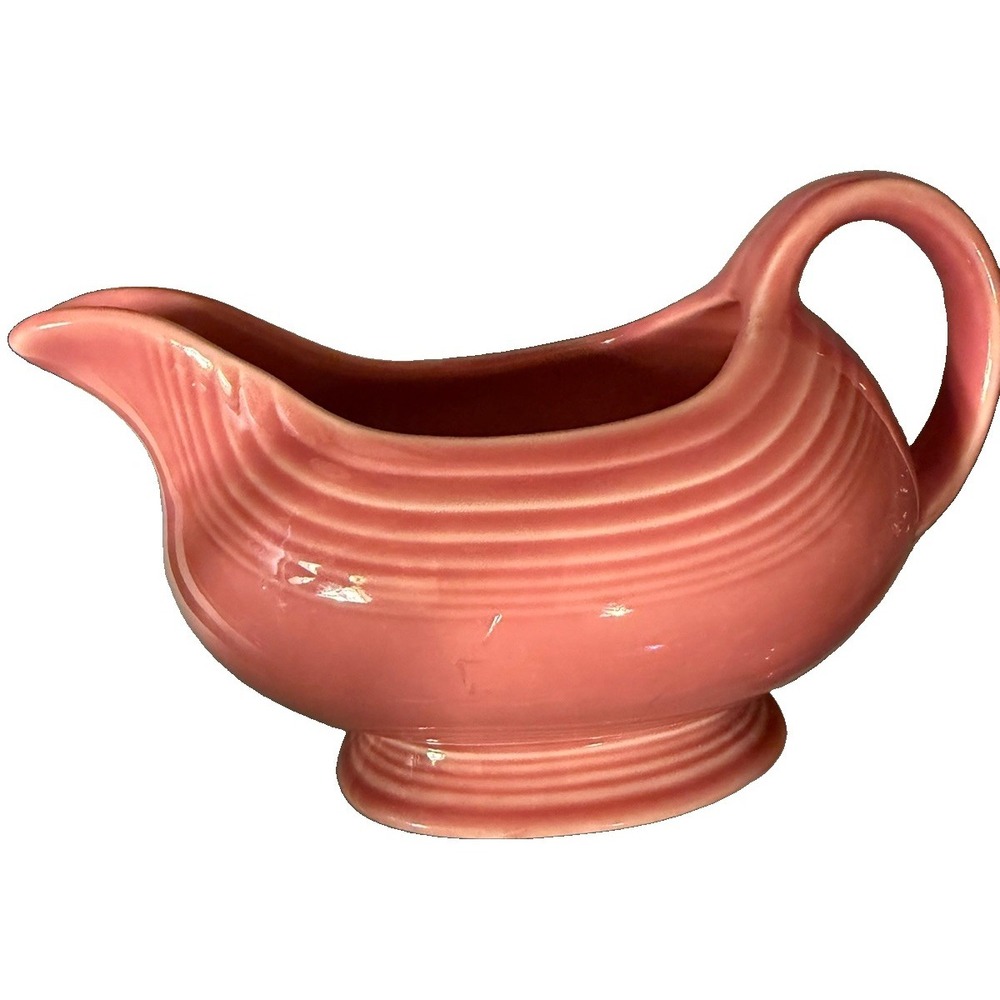 Y2K Vintage Fiestaware Fiesta Rose Pink Gravy Boat